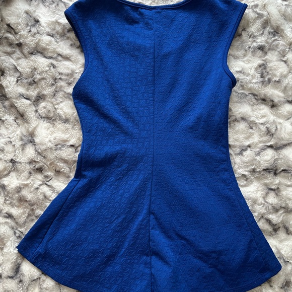 Blue Peplum Top - Picture 5 of 5